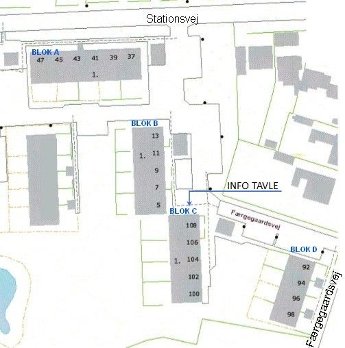 Vi har 30 andelsboliger i Havnehaven I. Blok A har elevator, og blok B/C deler en elevator. Husnumrene Stationsvej 11 (dør 1-4) og 41 (dør 1-5) samt Færgegaardsvej 104 (dør 1-4) er 1. sals lejligheder. I BLOK D befinder de store lejligheder på 100 m2 sig.